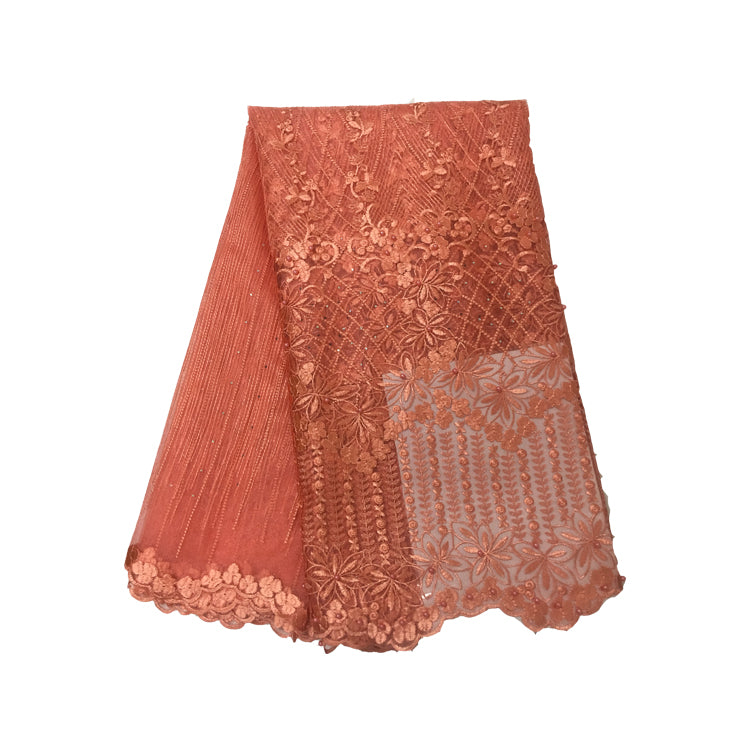 2025 Nigerian Embroidered Lace Fabric High Quality 5 Yards African Lace Fabric Lace Wedding Dress for Women party Dress .DIY SEWING