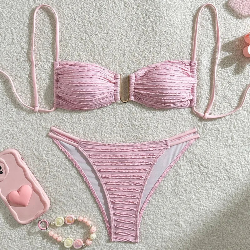 Summer Sexy Bikinis 2025 Women's Swimwear Female Swimsuit For Swim Wear Bathing Suits Brazilian Bikini Set Beachwear Pool Bather