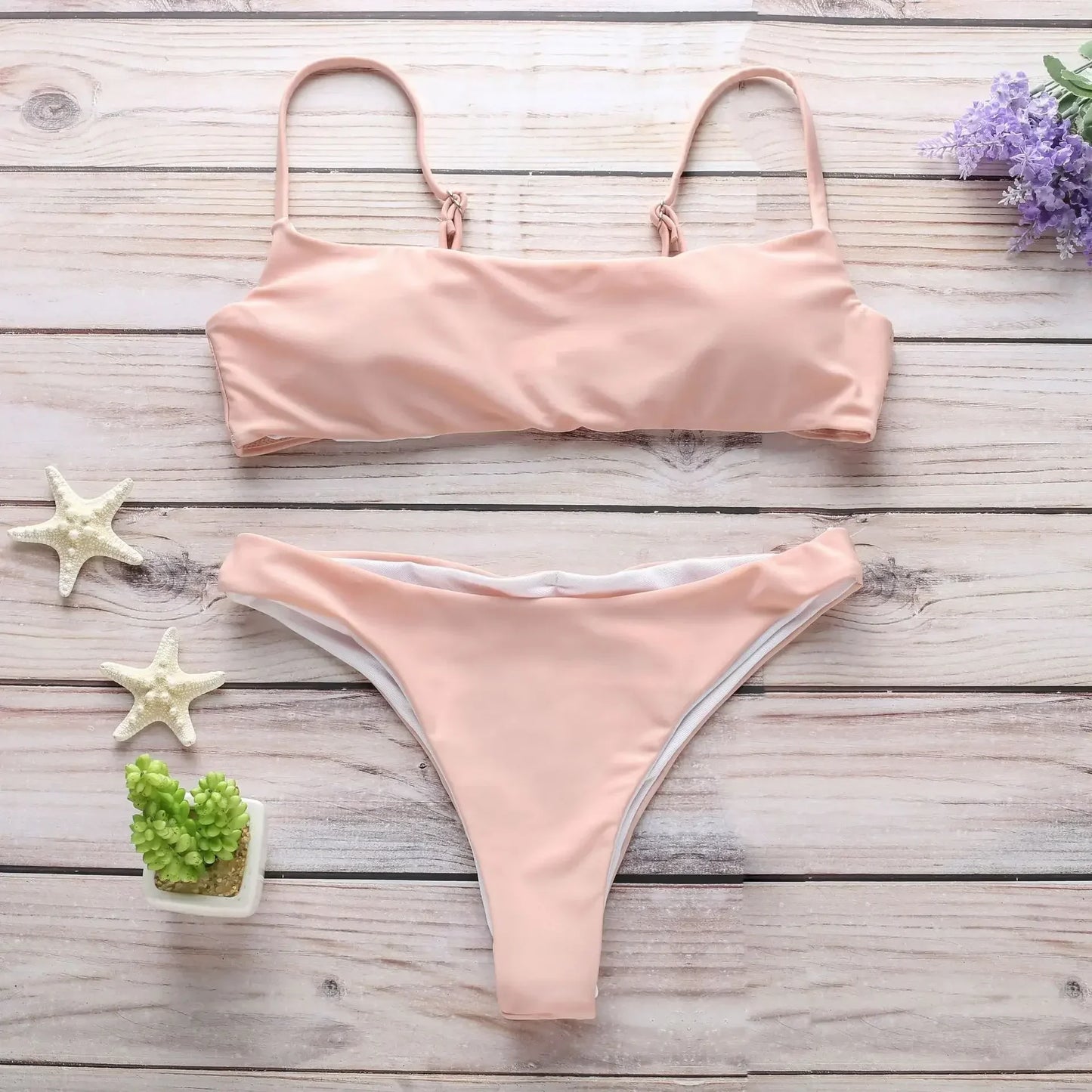 New Solid Sexy Bikini Set Women Swimming Suit Fashion Swimsuit Two-Piece Swimwear Bathing Suit Female Biquini S-XL Sets