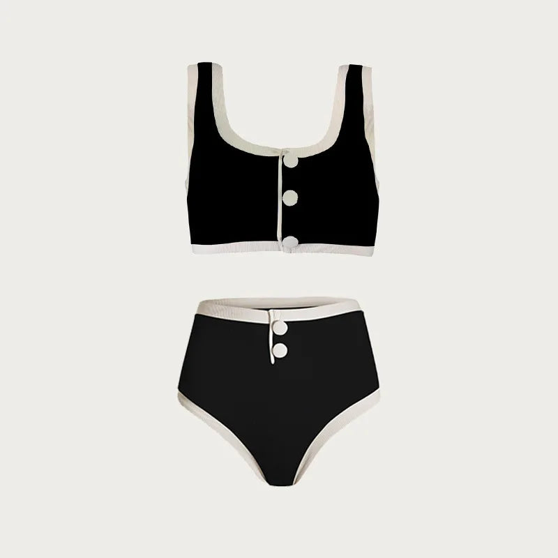 High Waist Bikinis 2025 Sexy Women Swimsuits Female Swimwear Bikini Set Bathing Suit Swimming Suits Beachwear Thong Biquini