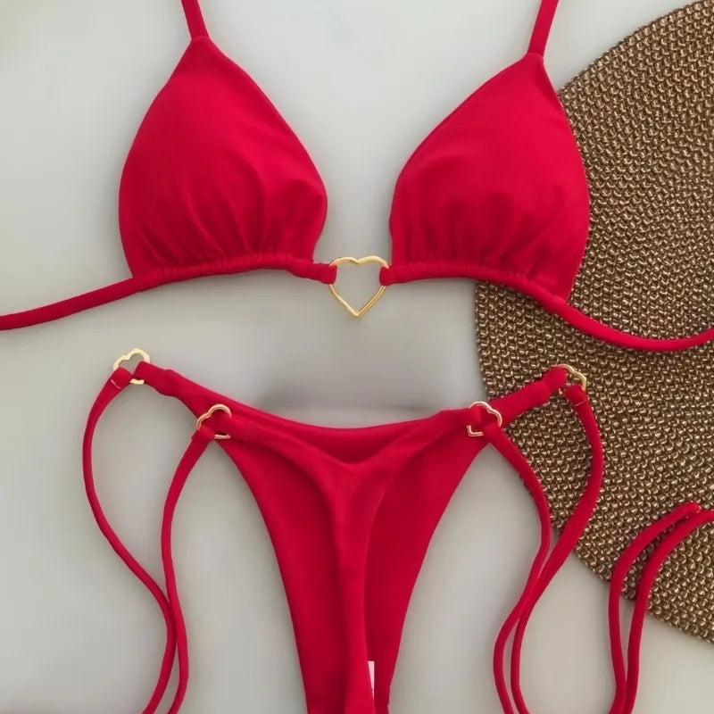 Micro Bikinis Push Up Women Swimsuits 2024 Sexy Swimwear Brazilian Bikini Set Thong Biquini Swim Suits Solid Beachwear Female