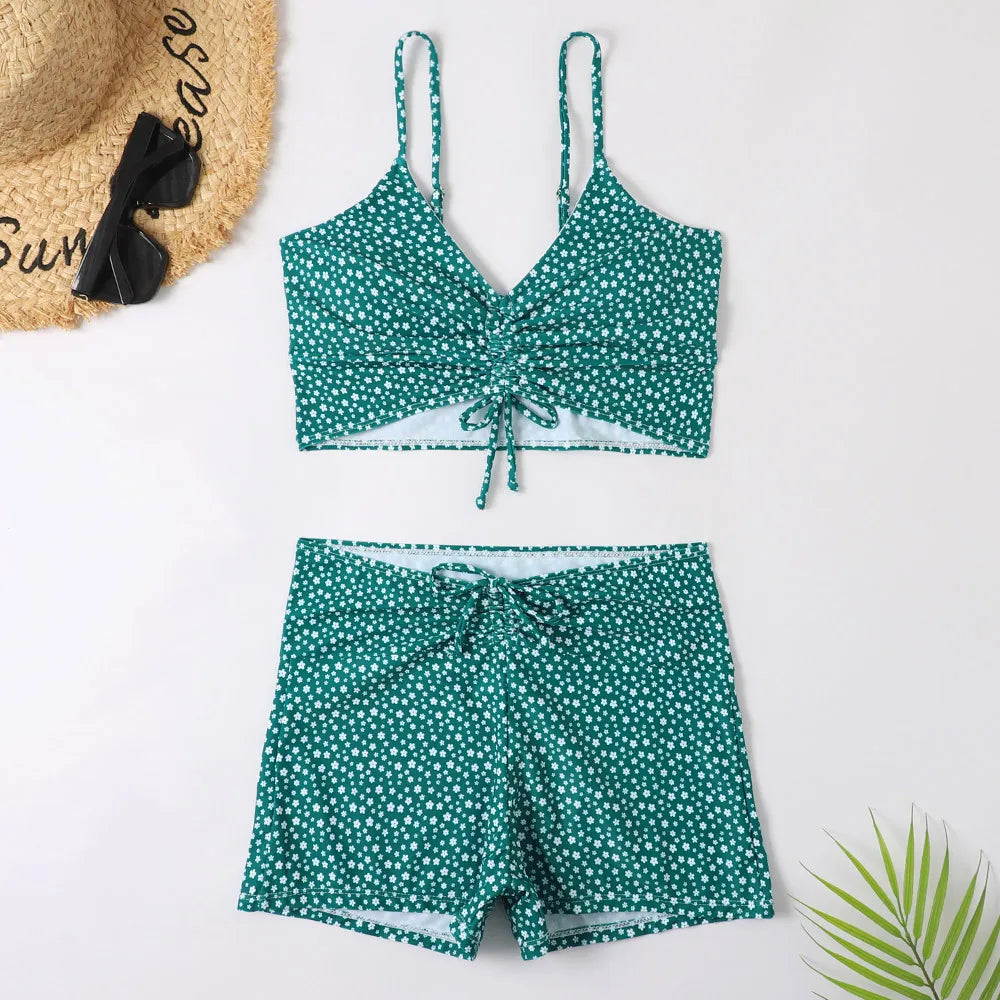 2025 High Waist Bikini Swimsuit Women Push Up Bikini Floral Swimsuit Print Bikini boxers Swimwear Swim Trunks Bathing Suit