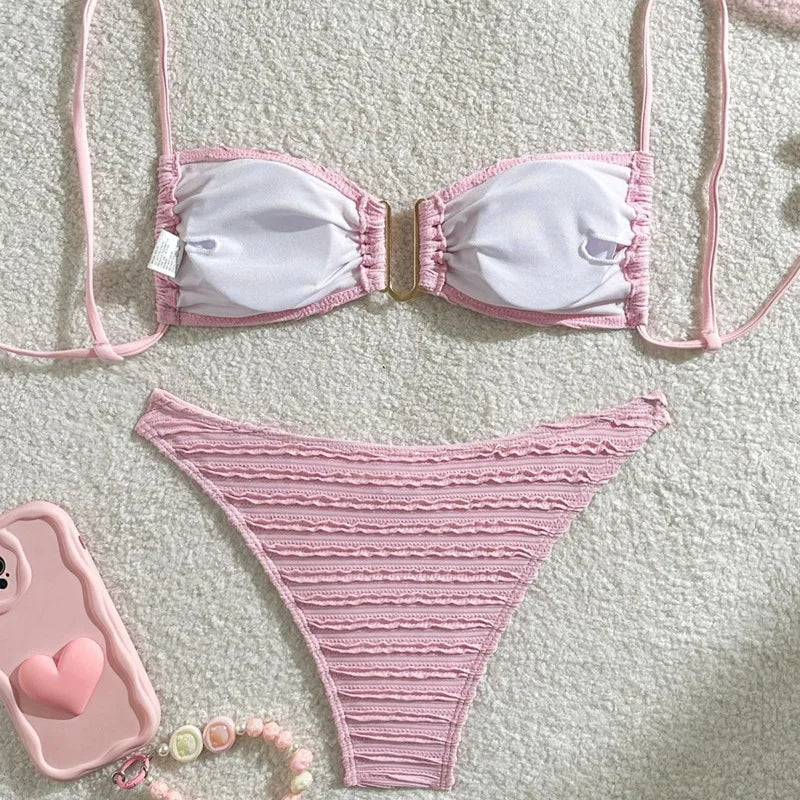 Summer Sexy Bikinis 2025 Women's Swimwear Female Swimsuit For Swim Wear Bathing Suits Brazilian Bikini Set Beachwear Pool Bather