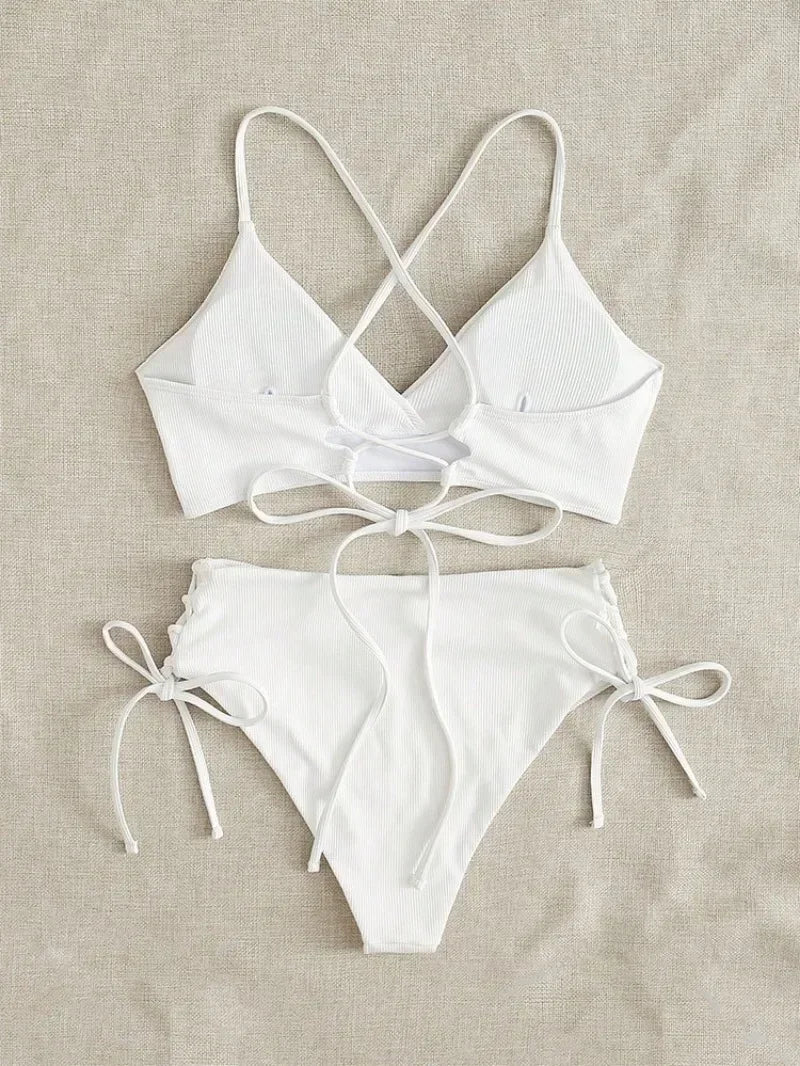 Sexy Bandage High Waist Brazilian Bikinis Sets Swimsuit Swimwear Swimming Suit for Women New Bikini Mujer Biquinis