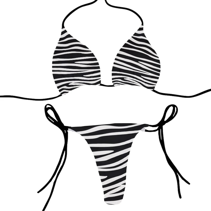 Animal Printed Summer Swimsuit Women Sexy Bikini Underpants Thong G-Strings Swimming Trunks Beachwear Bathing Female Sexy Swims