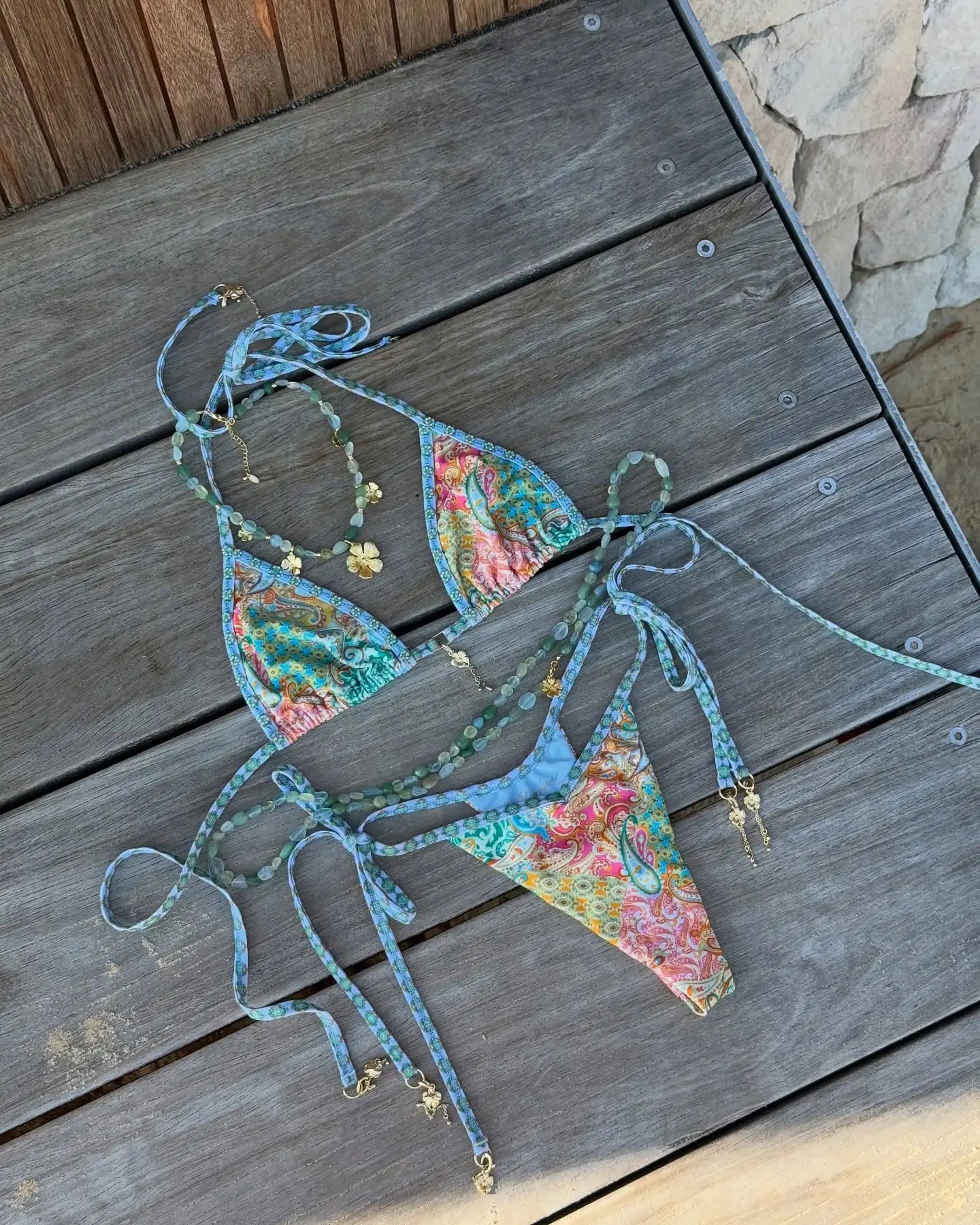 2025 Trend Trangle Stripped Micro Bikini Set Women Swimsuit Sexy Fashion Lady Biquini Swimwear Vacation Beachwear Female Clothes