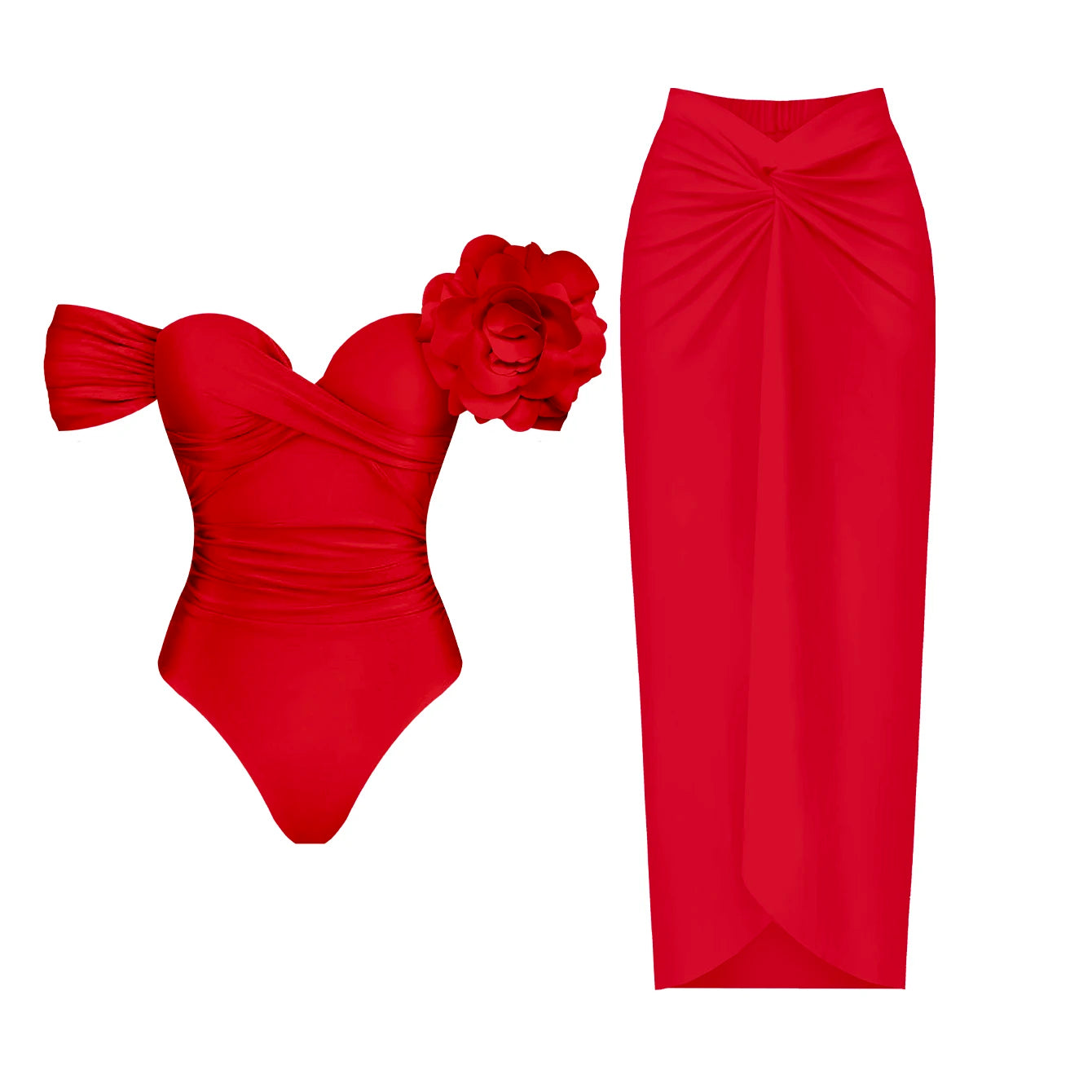 3D Flower Bikini Set Brazilian Biquini Low Waist Swimwear Push Up SwimSuit Women Solid Swimwear Sexy Beach Wear Female