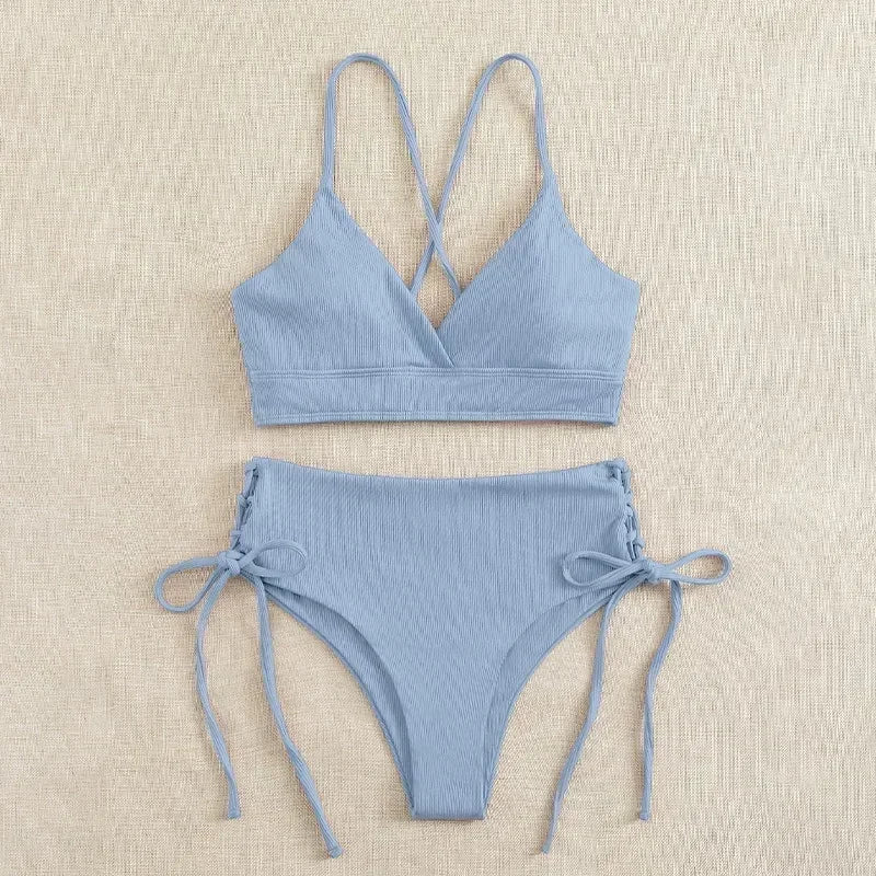 Sexy Bandage High Waist Brazilian Bikinis Sets Swimsuit Swimwear Swimming Suit for Women New Bikini Mujer Biquinis