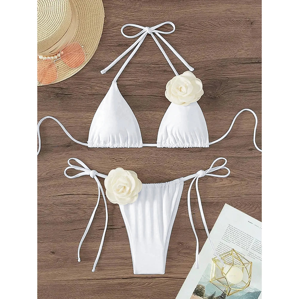 Micro Bikini Push Up Women Swimsuits 2024 Sexy Female Swimwear Brazilian Bikini Set Two Piece Swimsuit Sexy Thong Solid Biquini