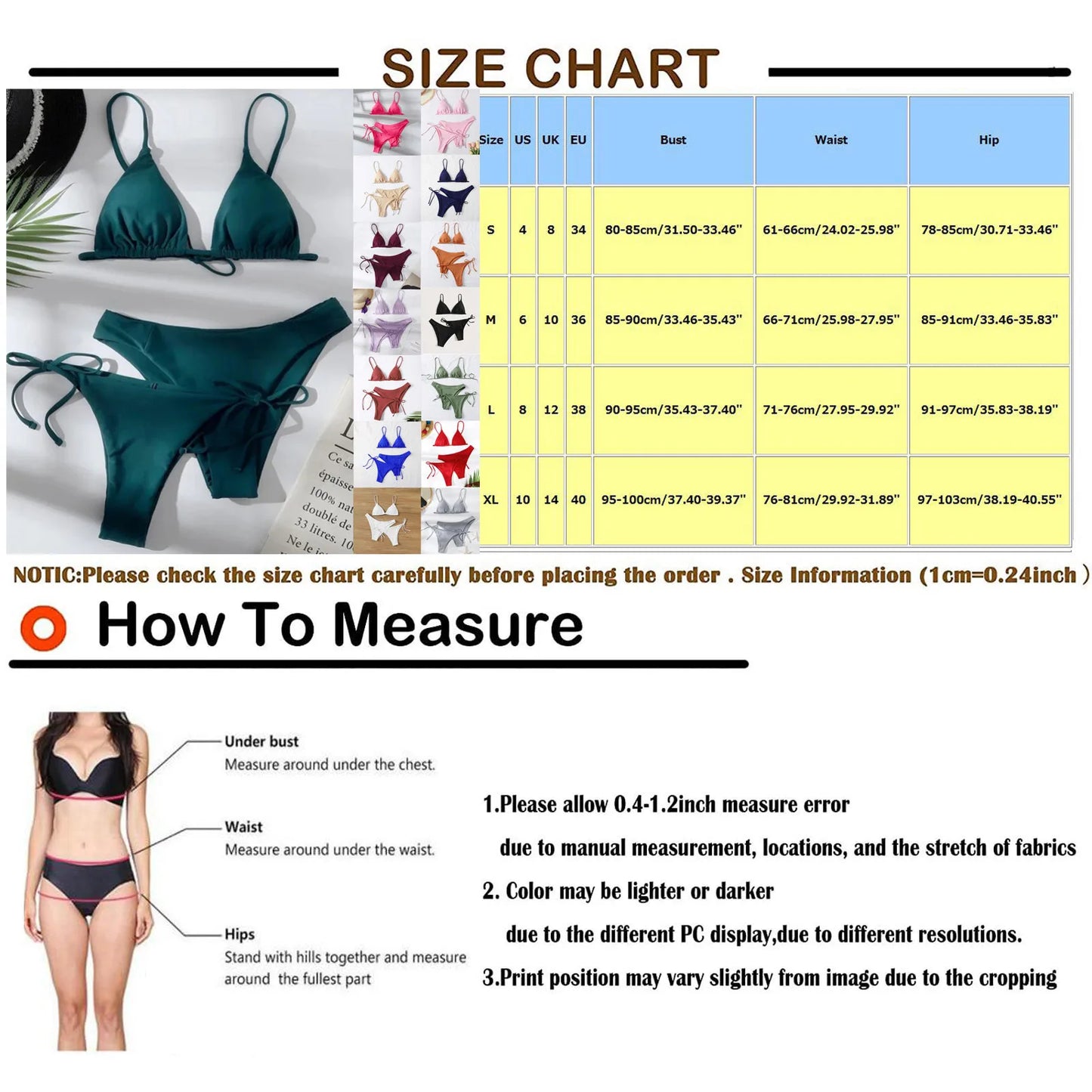 Women's Summer Fashion Sexy Basic Solid Color Backless Lace-up High Waist Adjust Buckle Sling Bikini Three-pieces Swimsuit