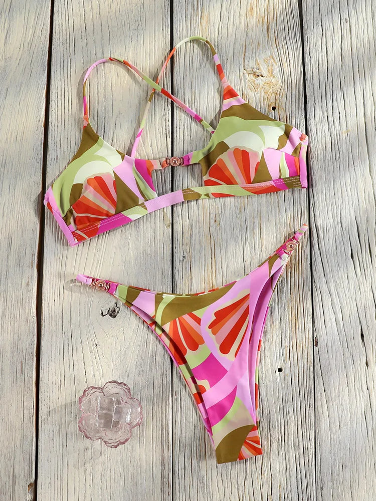 Sexy Bikini Set For Vacation Solid Two Piece Suit Women'S Bathsuit High Cut Swimsuits 2025 Swimwear Summer Bikinis New Biquini