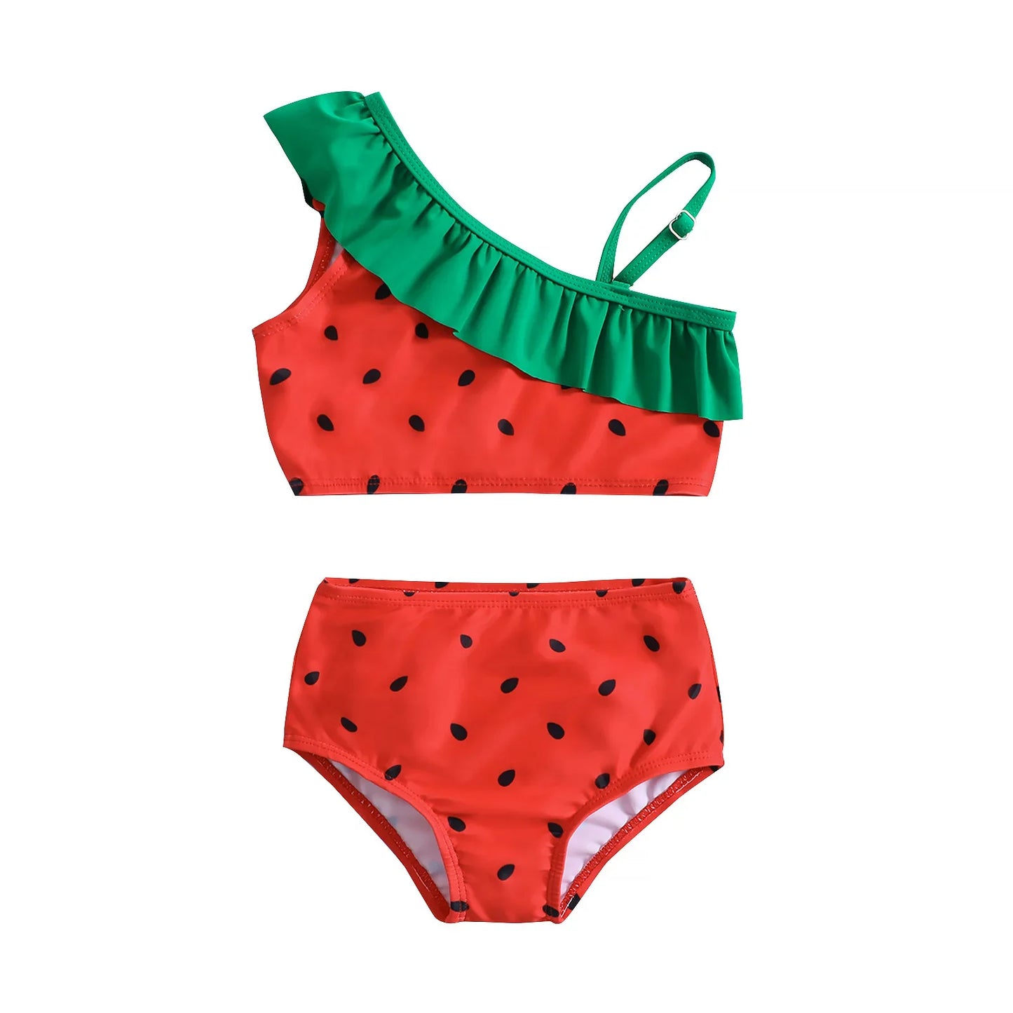 ma&baby 18M-7Y Toddler Kid Baby Girls Bikinis Sets Watermelon Ruffle Tops Shorts Swimwear Summer Beachwear Bathing Suit