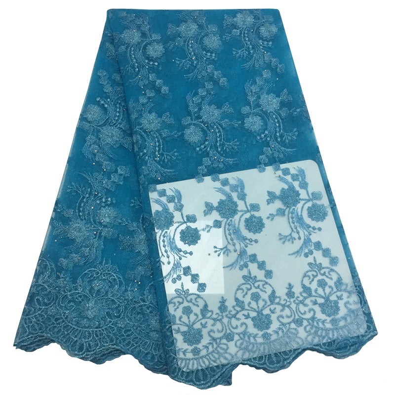 2025 Nigerian Embroidered Lace Fabric High Quality 5 Yards African Lace Fabric Lace Wedding Dress for Women party Dress .DIY SEWING