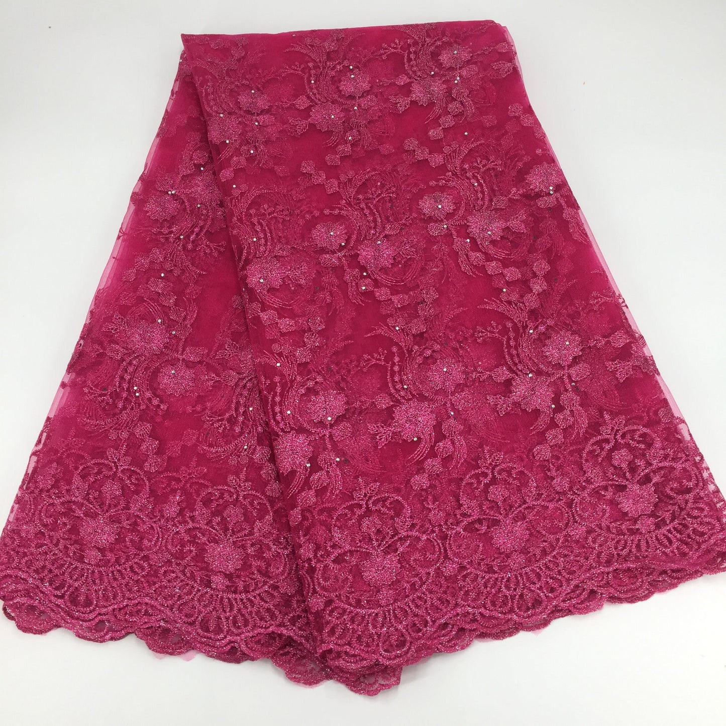 2025 Nigerian Embroidered  Lace Fabric High Quality 5 Yards African Lace Fabric Lace Wedding Dress for Women party Dress .DIY SEWING