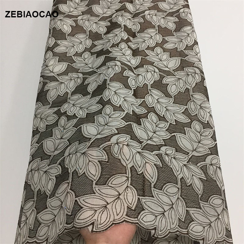 2025 Nigerian Embroidered African Lace Fabric for Wedding - No. 030, 5 Yards