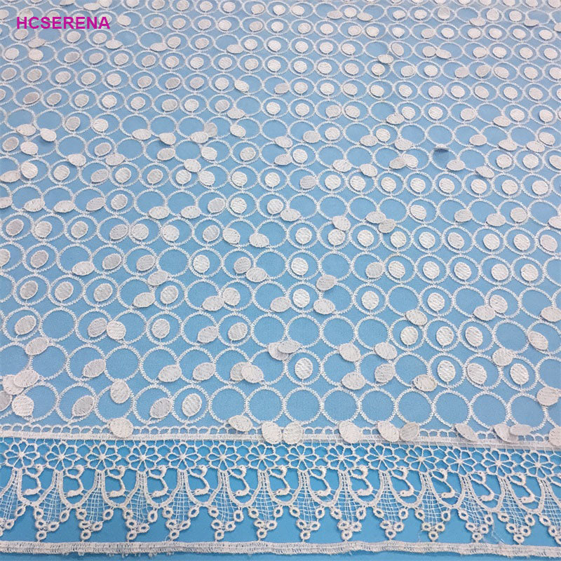 2025 Nigerian Embroidered African Lace Fabric for Wedding - No. 028, 5 Yards
