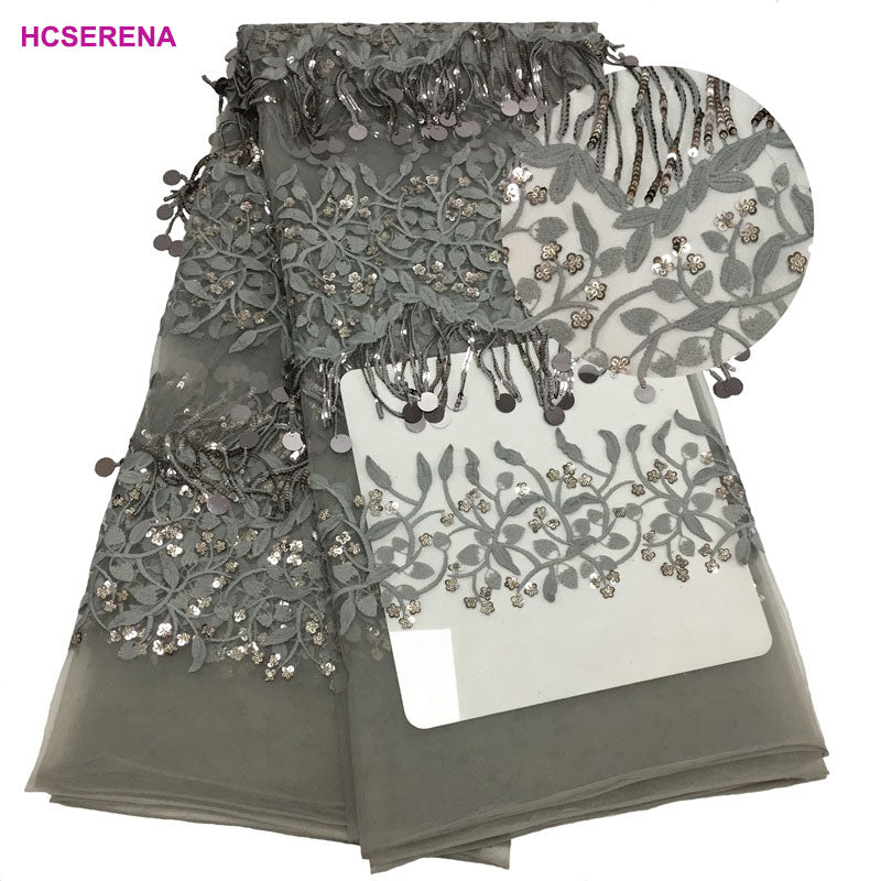 2025 Nigerian Embroidered  Lace Fabric High Quality 5 Yards African Lace Fabric Lace Wedding Dress for Women party Dress .DIY SEWING