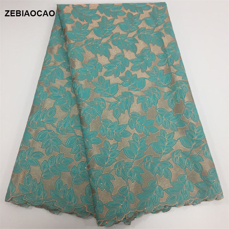 2025 Nigerian Embroidered African Lace Fabric for Wedding - No. 030, 5 Yards