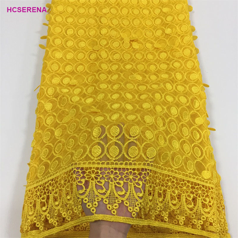 2025 Nigerian Embroidered African Lace Fabric for Wedding - No. 028, 5 Yards