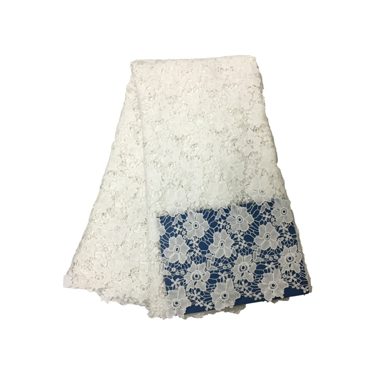 2025 Nigerian Embroidered African Lace Fabric for Wedding - No. 165, 5 Yards