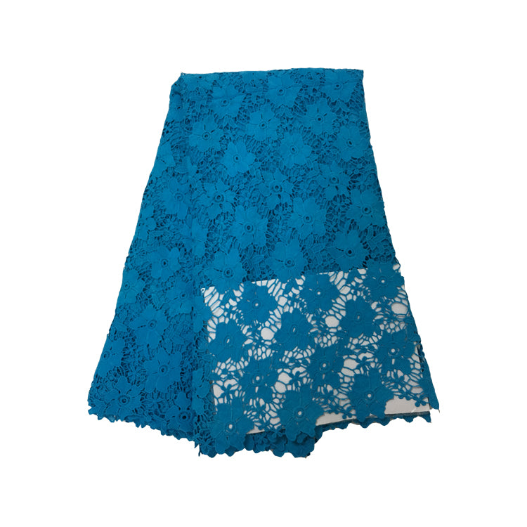 2025 Nigerian Embroidered African Lace Fabric for Wedding - No. 145, 5 Yards