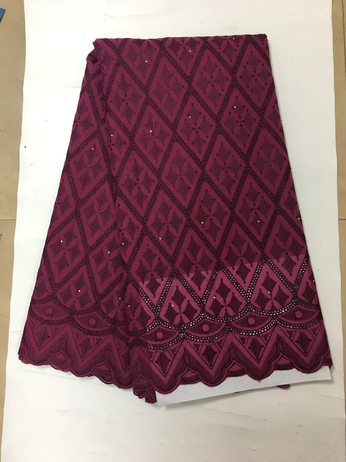 2025 Nigerian Embroidered African Lace Fabric for Wedding - No. 105, 5 Yards