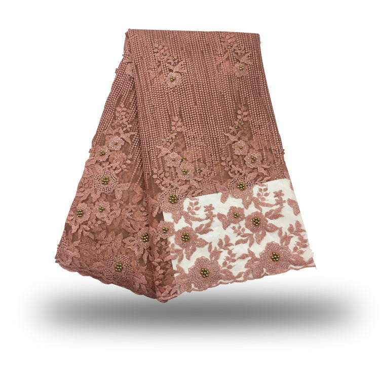 2025 Nigerian Embroidered  Lace Fabric High Quality 5 Yards African Lace Fabric Lace Wedding Dress for Women party Dress .DIY SEWING