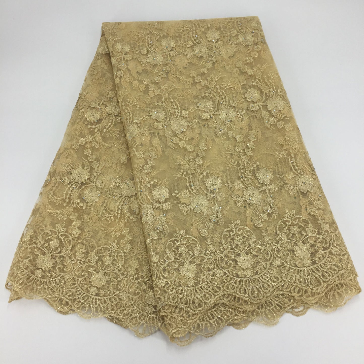 2025 Nigerian Embroidered  Lace Fabric High Quality 5 Yards African Lace Fabric Lace Wedding Dress for Women party Dress .DIY SEWING
