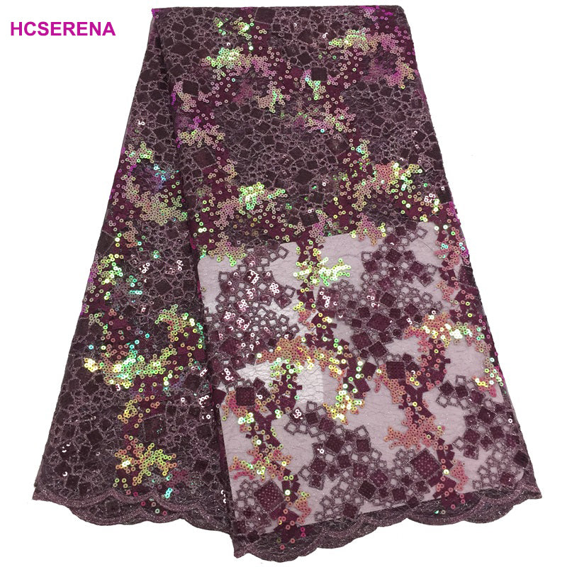 2025 Nigerian Embroidered African Lace Fabric for Wedding - No. 149, 5 Yards