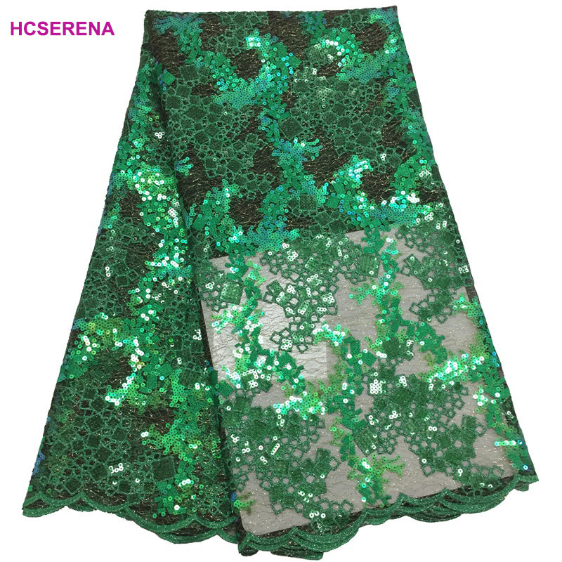 2025 Nigerian Embroidered African Lace Fabric for Wedding - No. 149, 5 Yards