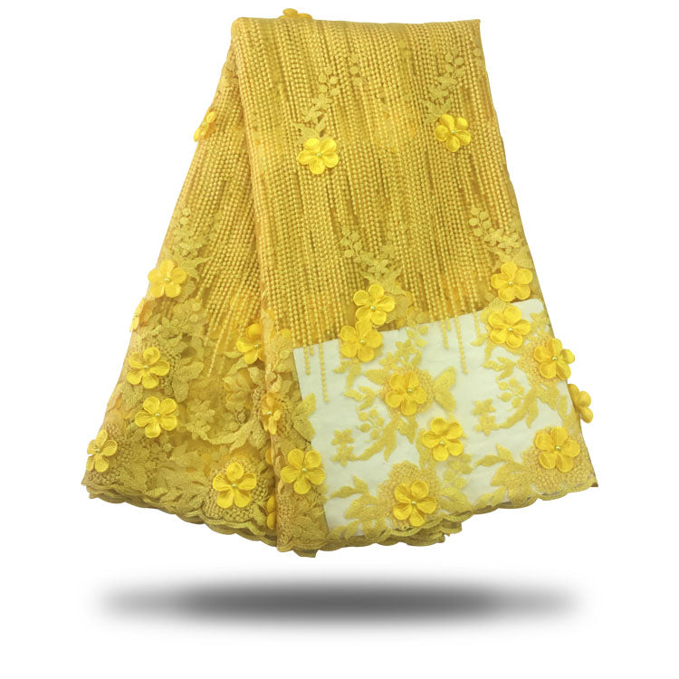 2025 Nigerian Embroidered  Lace Fabric High Quality 5 Yards African Lace Fabric Lace Wedding Dress for Women party Dress .DIY SEWING