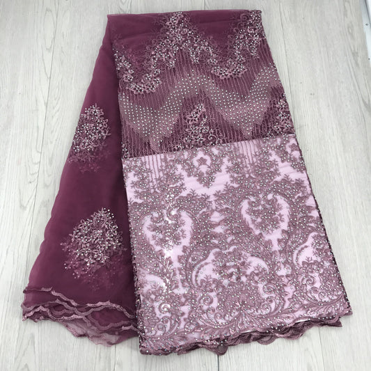2025 Nigerian Embroidered  Lace Fabric High Quality 5 Yards African Lace Fabric Lace Wedding Dress for Women party Dress .DIY SEWING