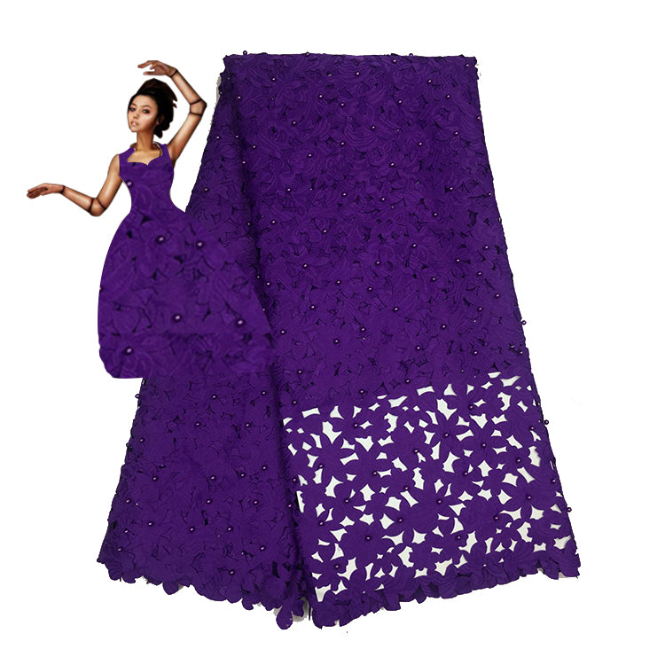 2025 Nigerian Embroidered  Lace Fabric High Quality 5 Yards African Lace Fabric Lace Wedding Dress for Women party Dress .DIY SEWING