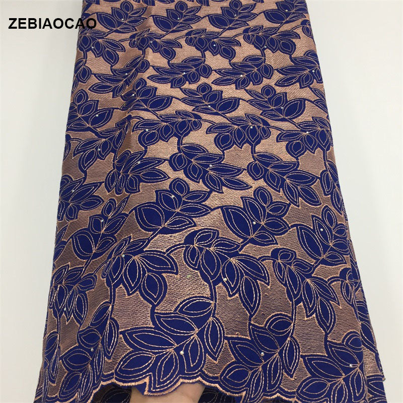 2025 Nigerian Embroidered African Lace Fabric for Wedding - No. 030, 5 Yards