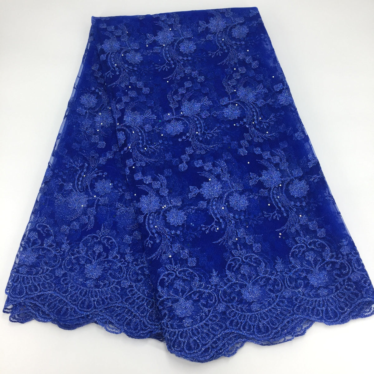 2025 Nigerian Embroidered African Lace Fabric for Wedding - No. 163, 5 Yards