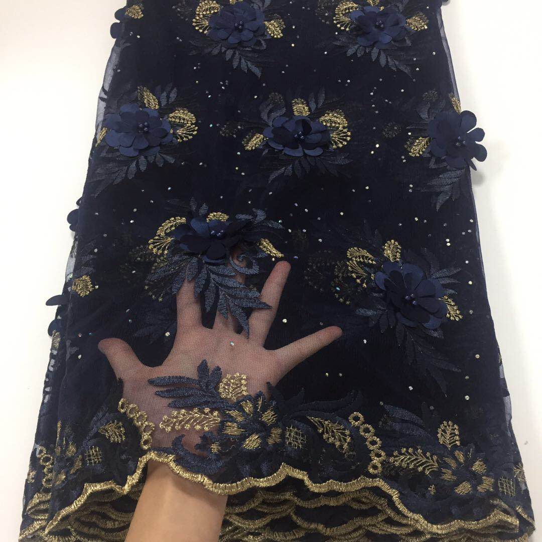 2025 Nigerian Embroidered  Lace Fabric High Quality 5 Yards African Lace Fabric Lace Wedding Dress for Women party Dress .DIY SEWING