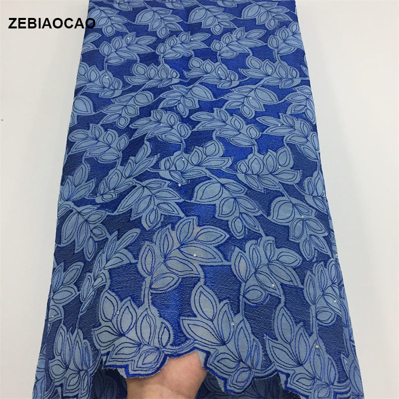 2025 Nigerian Embroidered African Lace Fabric for Wedding - No. 030, 5 Yards