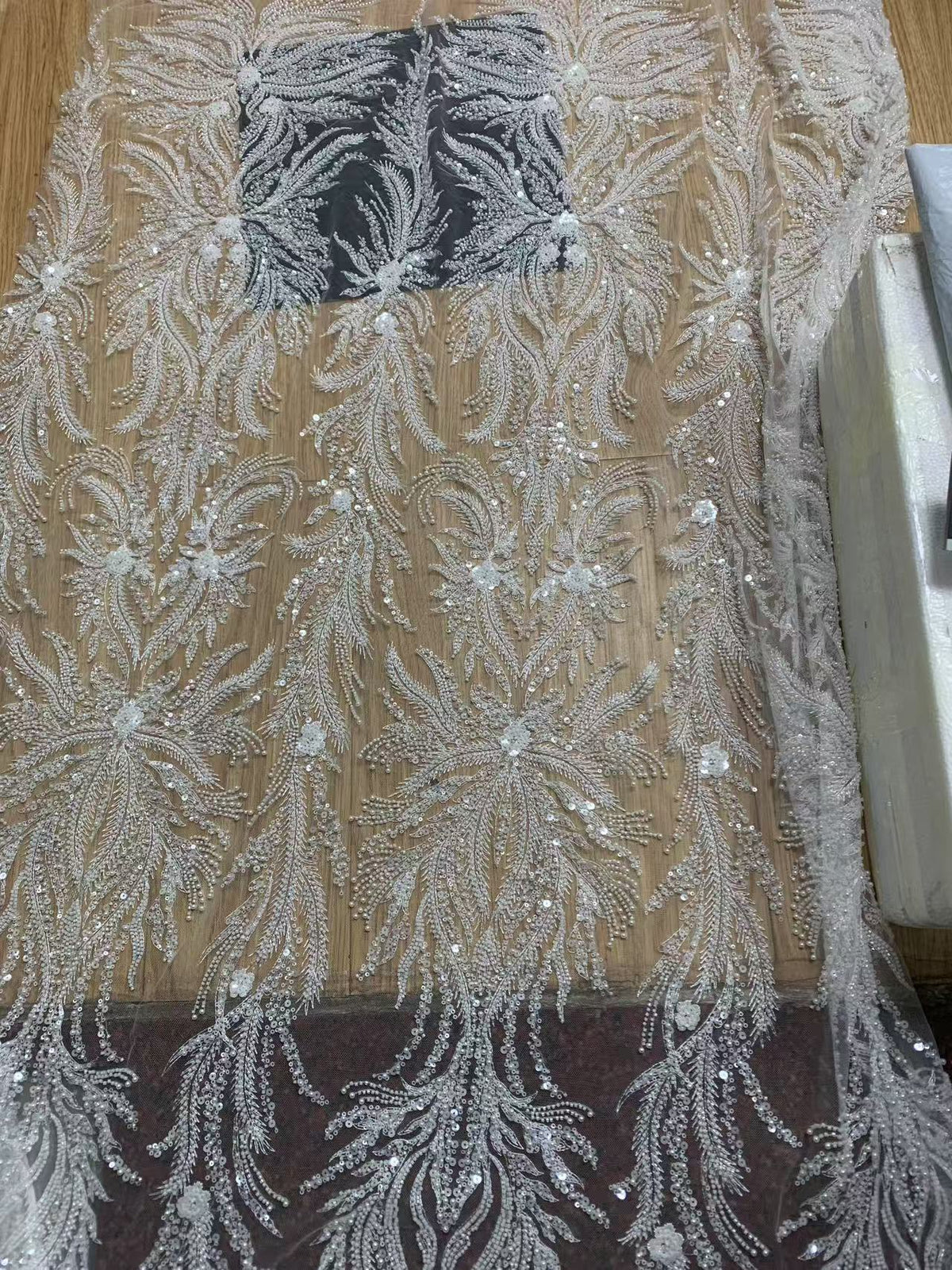 2025 Nigerian Embroidered African Lace Fabric for Wedding - No. 156, 5 Yards