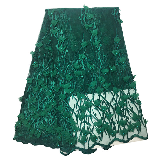2025 Nigerian Embroidered  Lace Fabric High Quality 5 Yards African Lace Fabric Lace Wedding Dress for Women party Dress .DIY SEWING