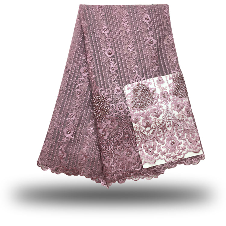 2025 Nigerian Embroidered  Lace Fabric High Quality 5 Yards African Lace Fabric Lace Wedding Dress for Women party Dress .DIY SEWING