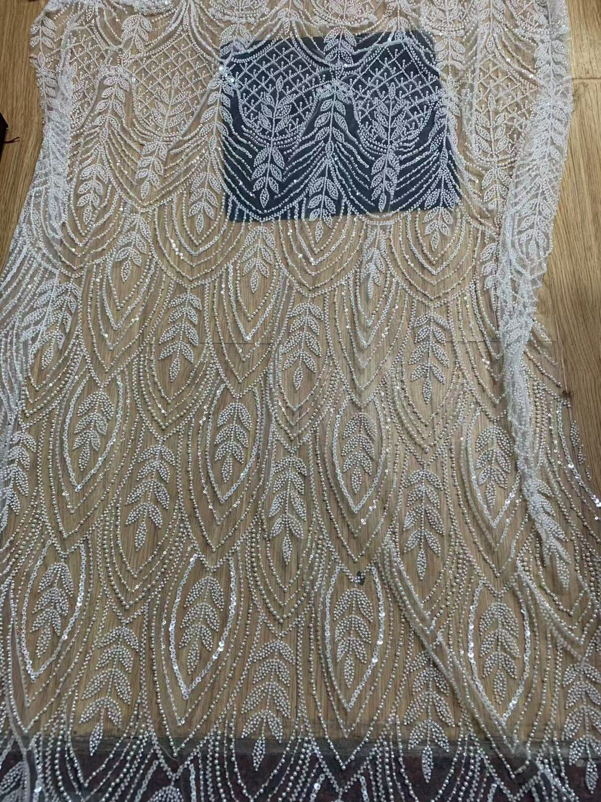 2025 Nigerian Embroidered African Lace Fabric for Wedding - No. 155, 5 Yards