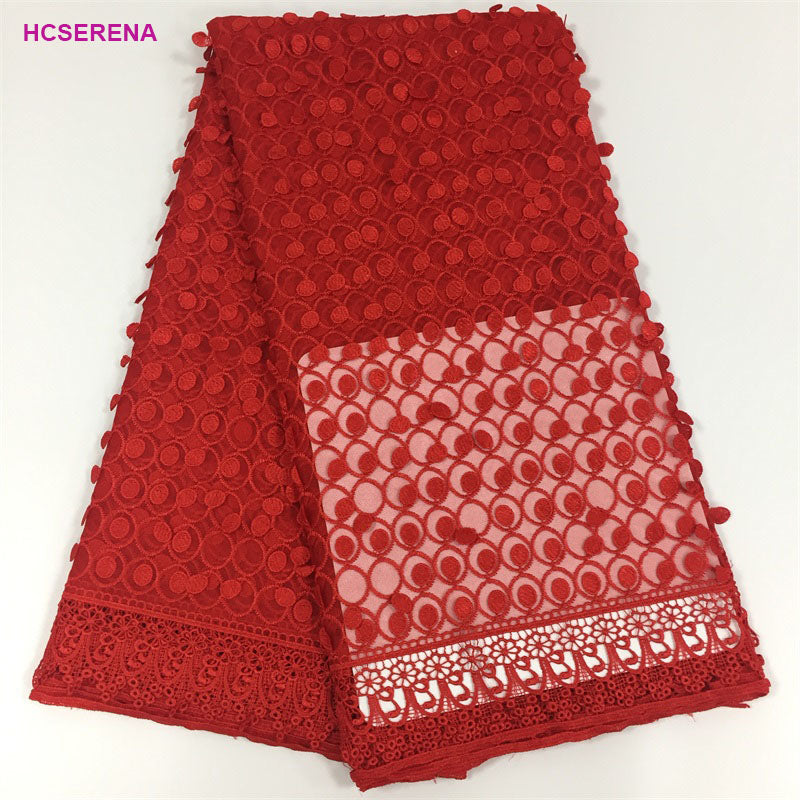 2025 Nigerian Embroidered African Lace Fabric for Wedding - No. 028, 5 Yards