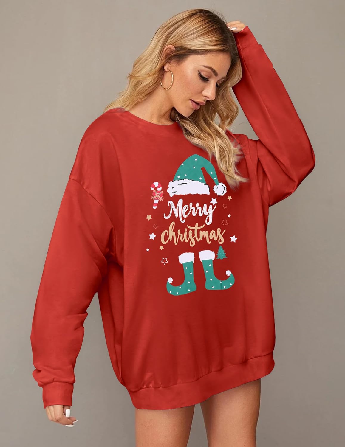 Zeagoo Christmas Sweatshirt for Women Crewneck Christmas Tree Long Sleeve Shirt Xmas Holiday Party Pullover Sweater Tops
