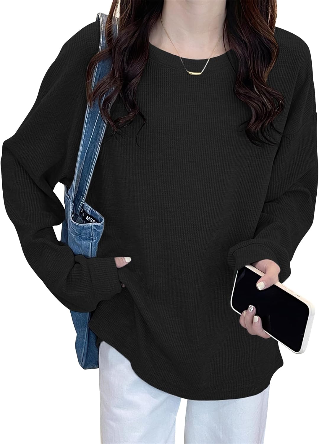 【単品映えロンT】ロンt レディース 【心地よい着心地・こなれ感】長袖tシャツ ロンティー トップス 重ね着風 ゆったり ティーシャツ 着痩せ ロングスリーブ 無地 カジュアル きれいめ 秋