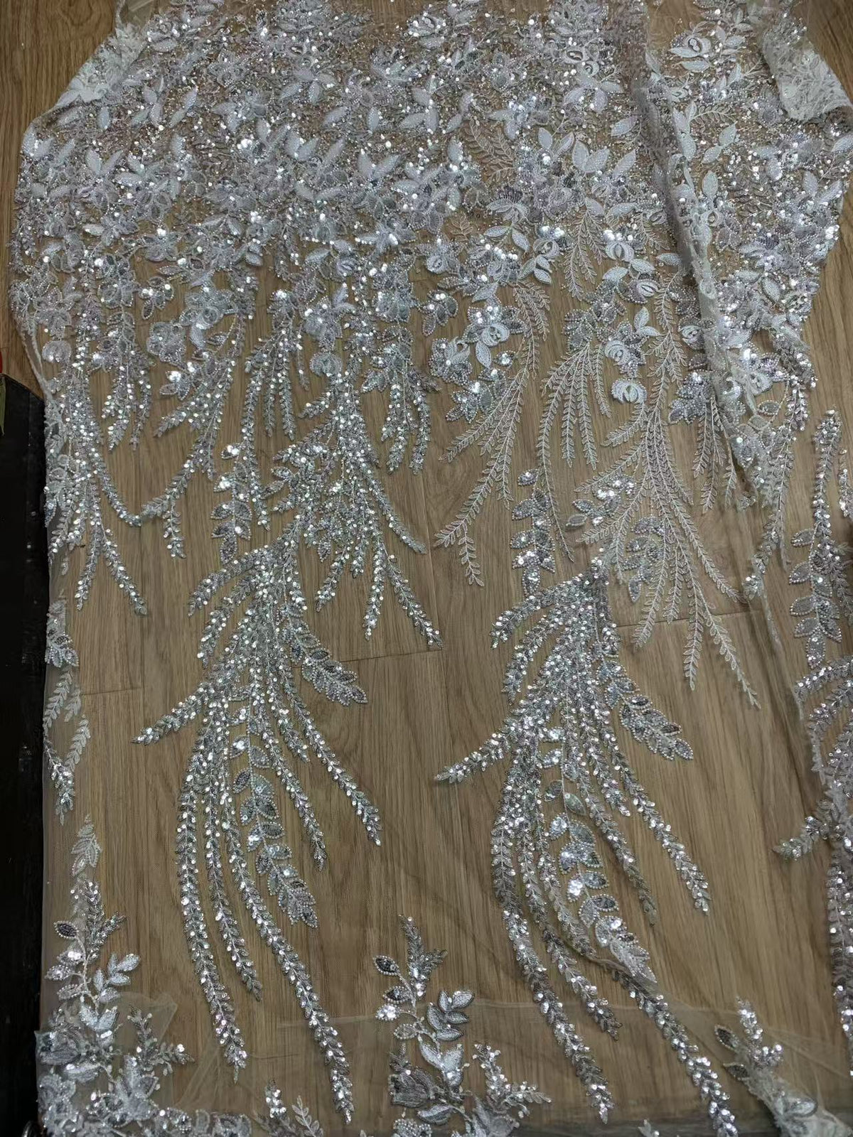 2025 Nigerian Embroidered African Lace Fabric for Wedding - No. 160, 5 Yards