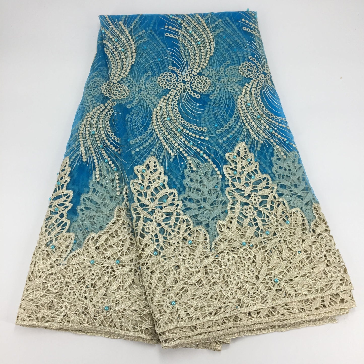 2025 Nigerian Embroidered  Lace Fabric High Quality 5 Yards African Lace Fabric Lace Wedding Dress for Women party Dress .DIY SEWING