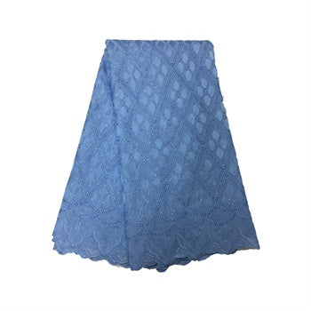 2025 Nigerian Embroidered African Lace Fabric for Wedding - No. 124, 5 Yards
