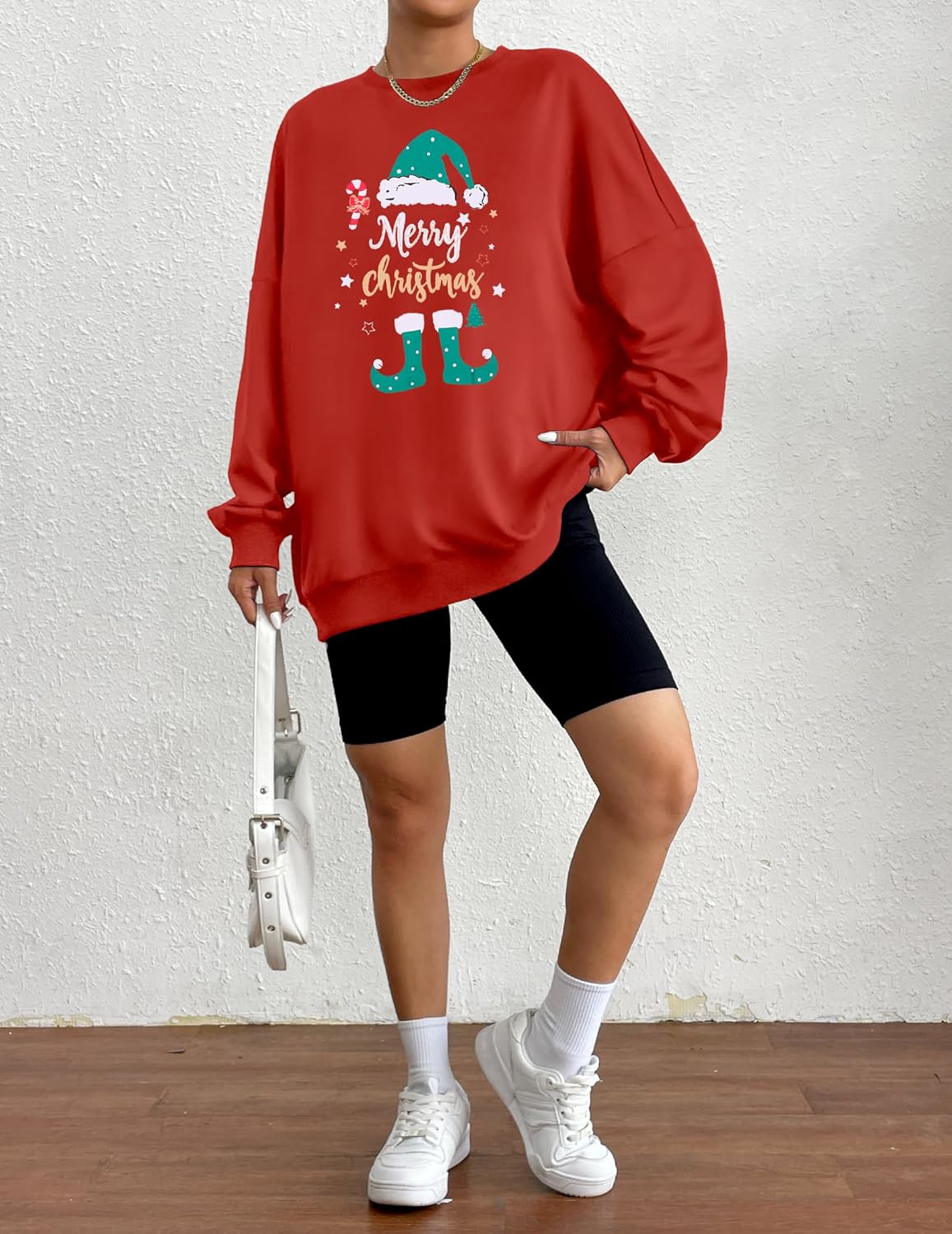 Zeagoo Christmas Sweatshirt for Women Crewneck Christmas Tree Long Sleeve Shirt Xmas Holiday Party Pullover Sweater Tops