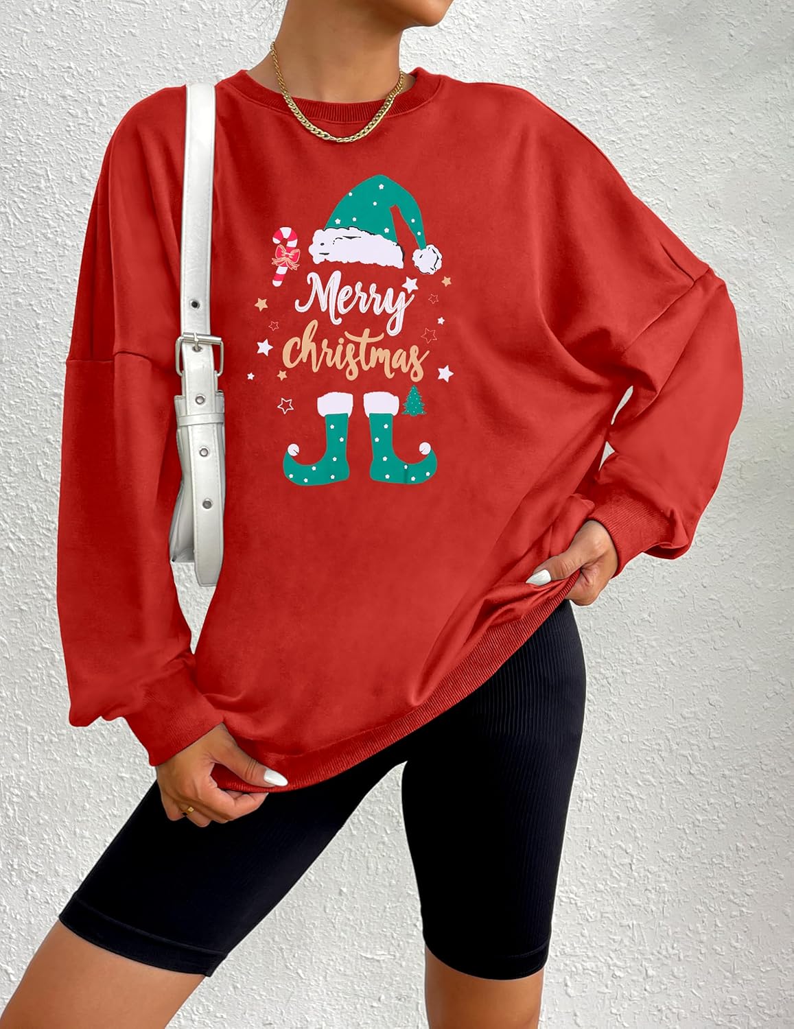 Zeagoo Christmas Sweatshirt for Women Crewneck Christmas Tree Long Sleeve Shirt Xmas Holiday Party Pullover Sweater Tops