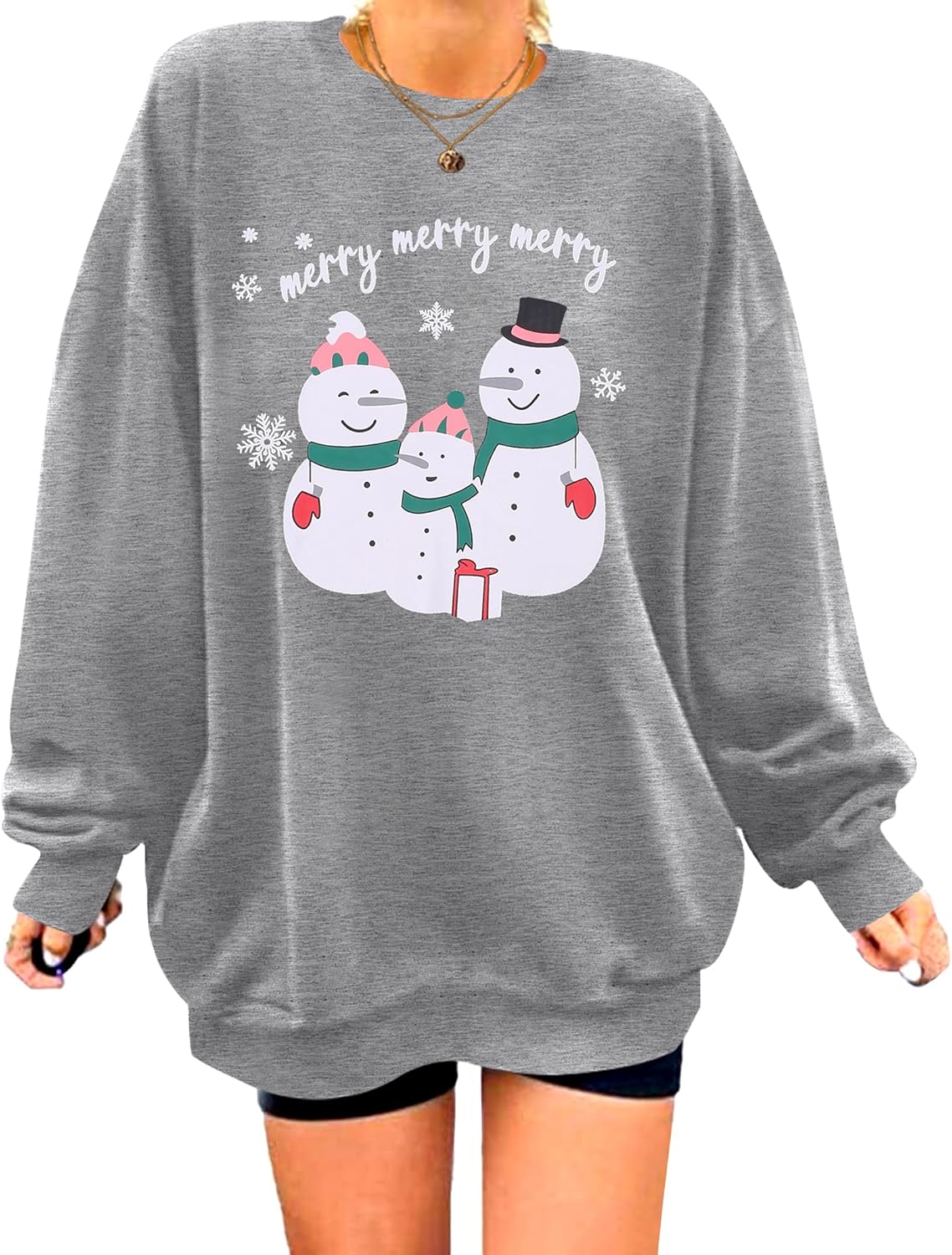 Zeagoo Christmas Sweatshirt for Women Crewneck Christmas Tree Long Sleeve Shirt Xmas Holiday Party Pullover Sweater Tops